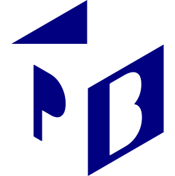Promptbook blue and white logo